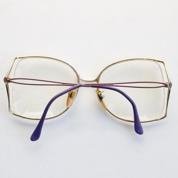 CSC Vintage Elizabeth Violet Gold Metal Frames Prescription Eyeglasses 55-17 - Picture 2 of 6